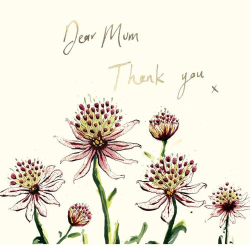 Dear Mum Thank You Gold Foil Card