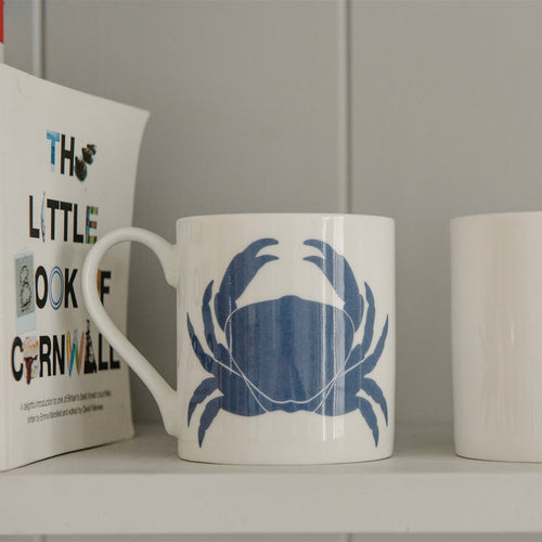 Blue Crab Mug - Luxury Fine Bone China Coastal Design