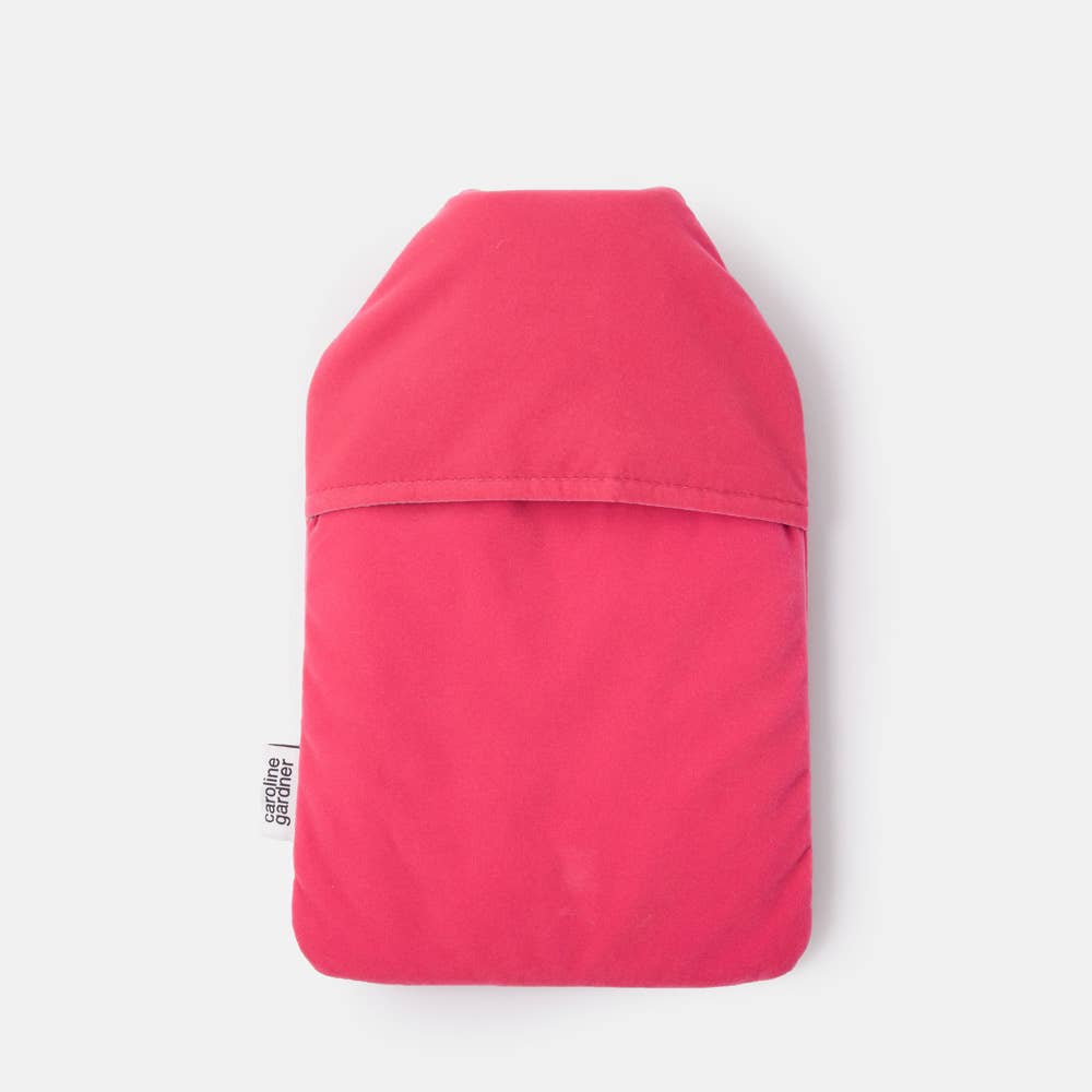 Pink/Orange Heart Velvet Hot Water Bottle