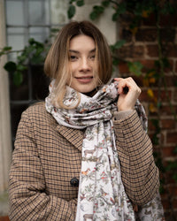 Fable A Night's Tale Woodland Heavyweight Scarf Crystal Grey