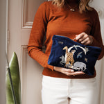 Alphabet Navy Everyday Pouch - choose your initial