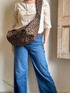 Brixton Cross Body Large Sling Bag - Brown Leopard Print