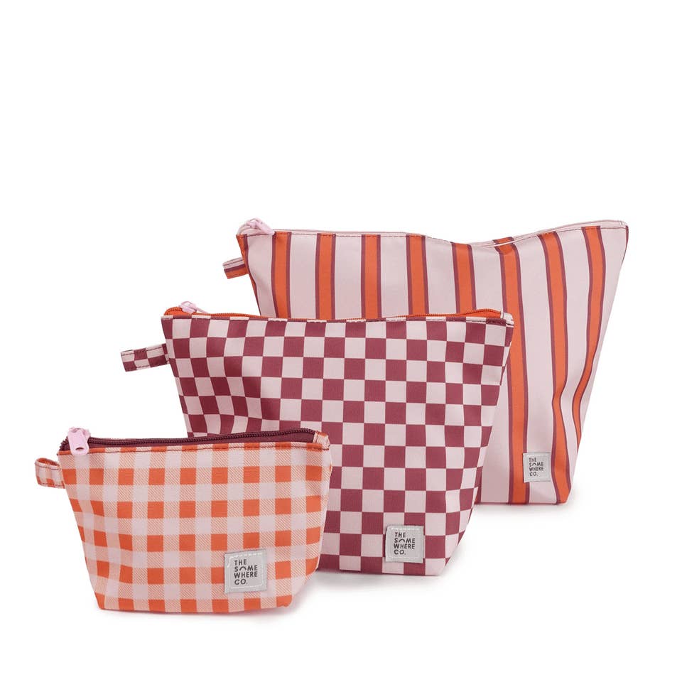 Iced Vovo Blossom Blueberry Handy Pouches - Set of 3