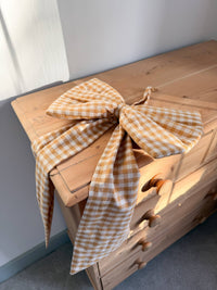 Oversized Bow - Mustard Yellow Oversized Gingham Bow