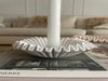 Ruffle Decor Candle Holder in White