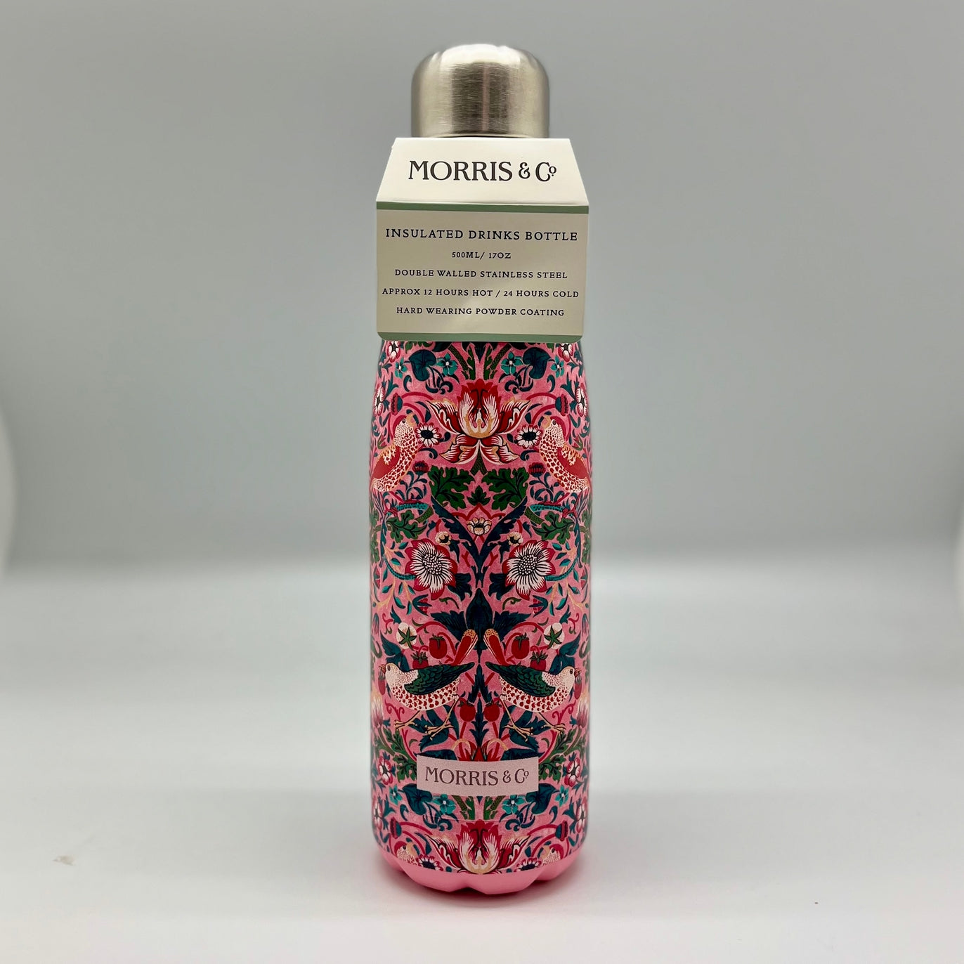 William Morris Water Bottle in Strawberry Thief