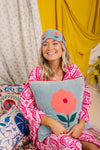 Velvet Single Flower Cushion cover – in 2 colourways
