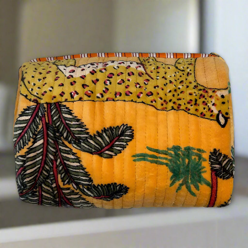 Madagascar Make Up Bag in Gold