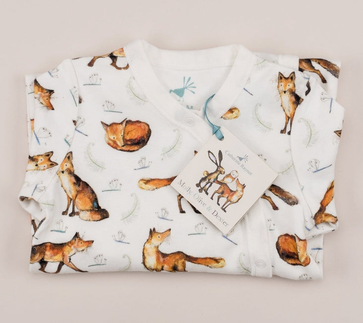 Dexter Fox Print Babygrow