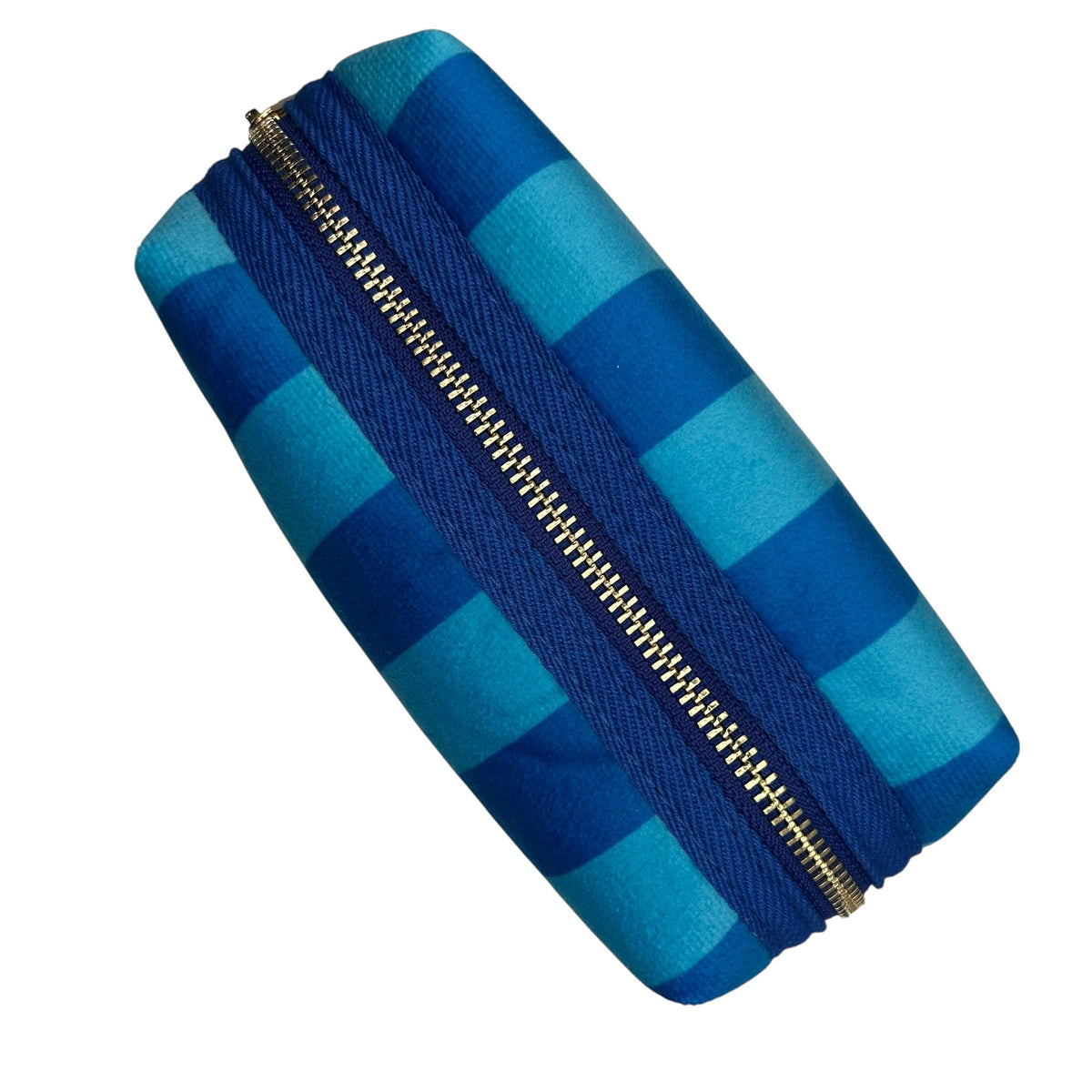 Stripe Velvet makeup bags in 4 colours