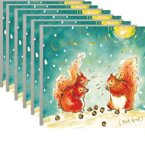 Christmas Lunch Gold Foil Christmas Card Pack (Pack of 6)
