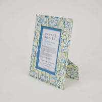 Block Printed Picture Frame (4x6) - Lotus Indigo