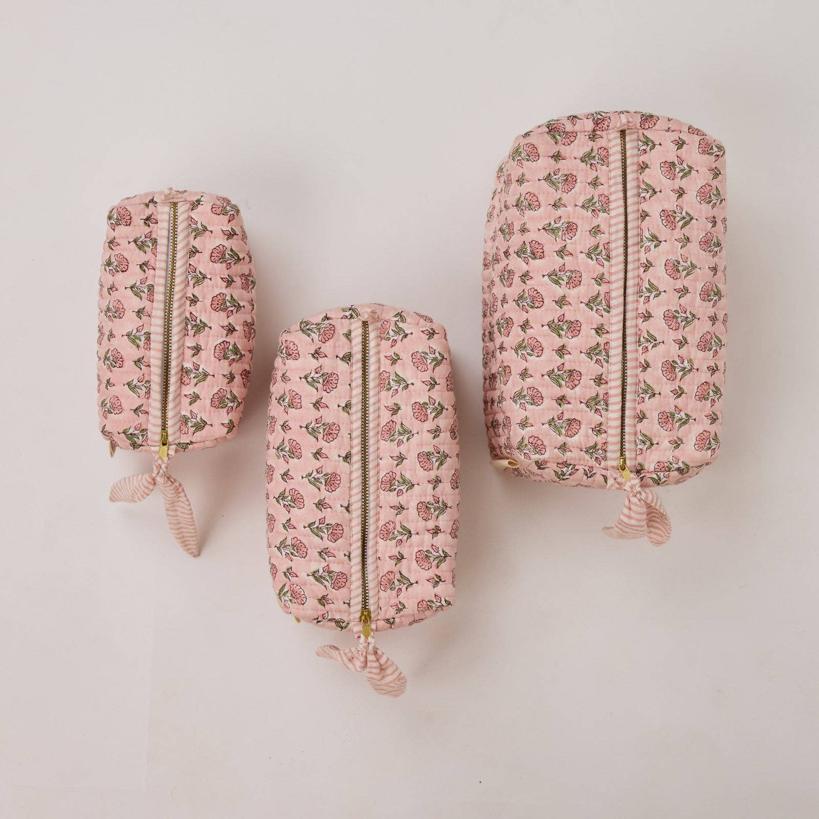 Organic Cotton Toiletry Bag - Ditsy Floral Blush