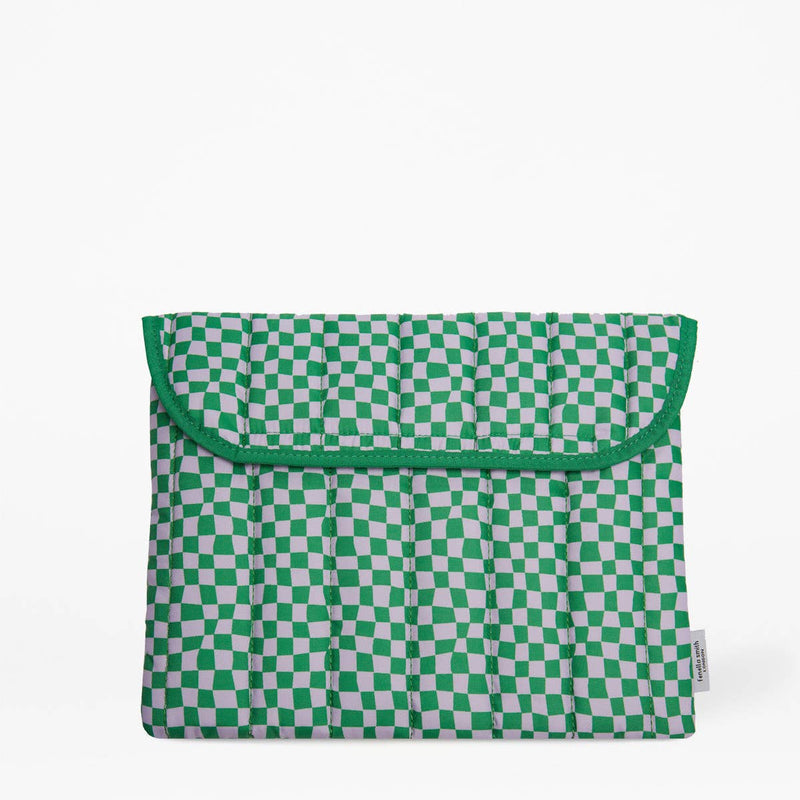 Laptop Snug Cover Green Check Design