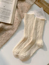 Knitted Cashmere Socks Cable Socks