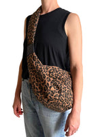 Brixton Cross Body Large Sling Bag - Brown Leopard Print