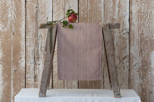 Pink Stripe Natural Cotton Table Runner