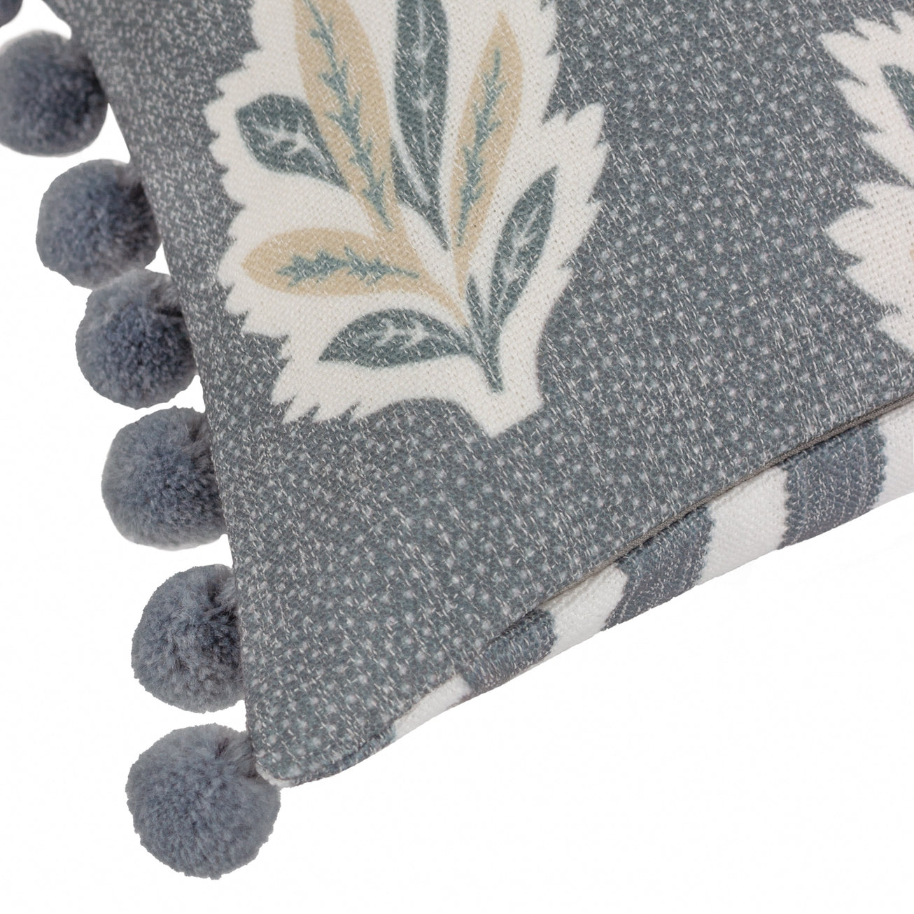 Sessile Leaf Printed Cushion Cover in Delph Blue