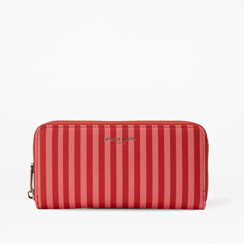 Aria Purse in a Red & Pink Stripe Design