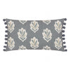 Sessile Leaf Printed Cushion Cover in Delph Blue
