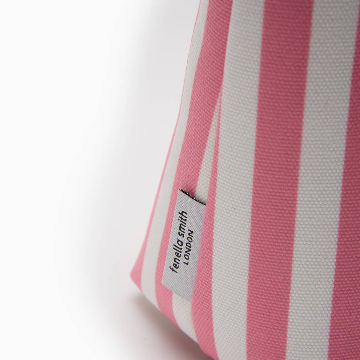 Lola Washbag in Pink and White Stripes