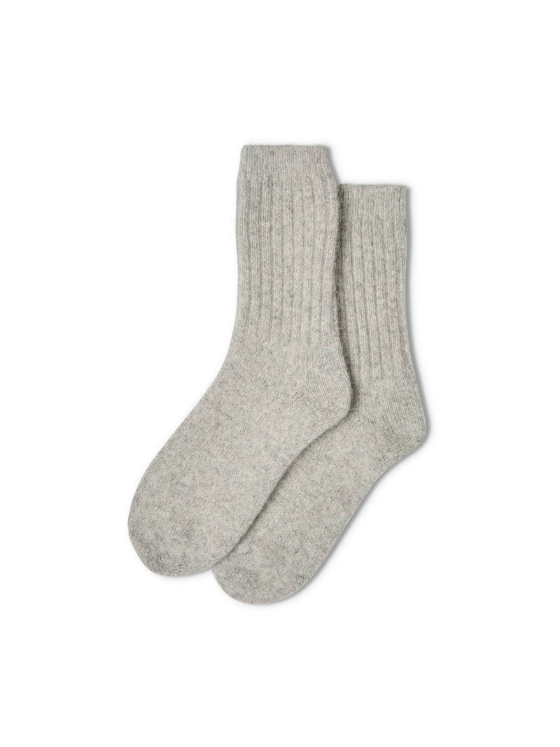 Soft Angora Socks ~ Silver or Ivory
