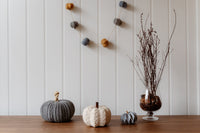 Pumpkin Garland (Blue, Grey and Orange)