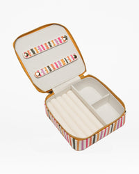 Square Jewellery Case in Abstract Lines