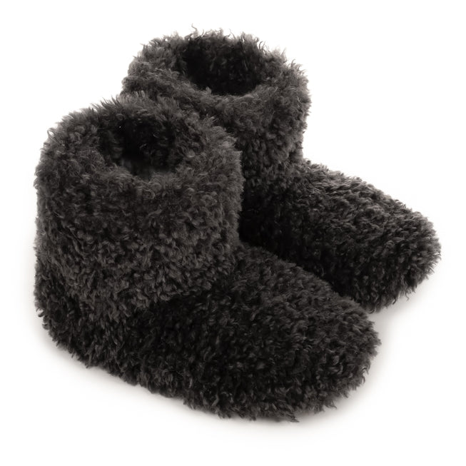 Slipper Boots – Black or Cream Faux Sheepskin
