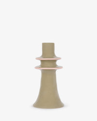 Stoneware Candlestick Holder - Green