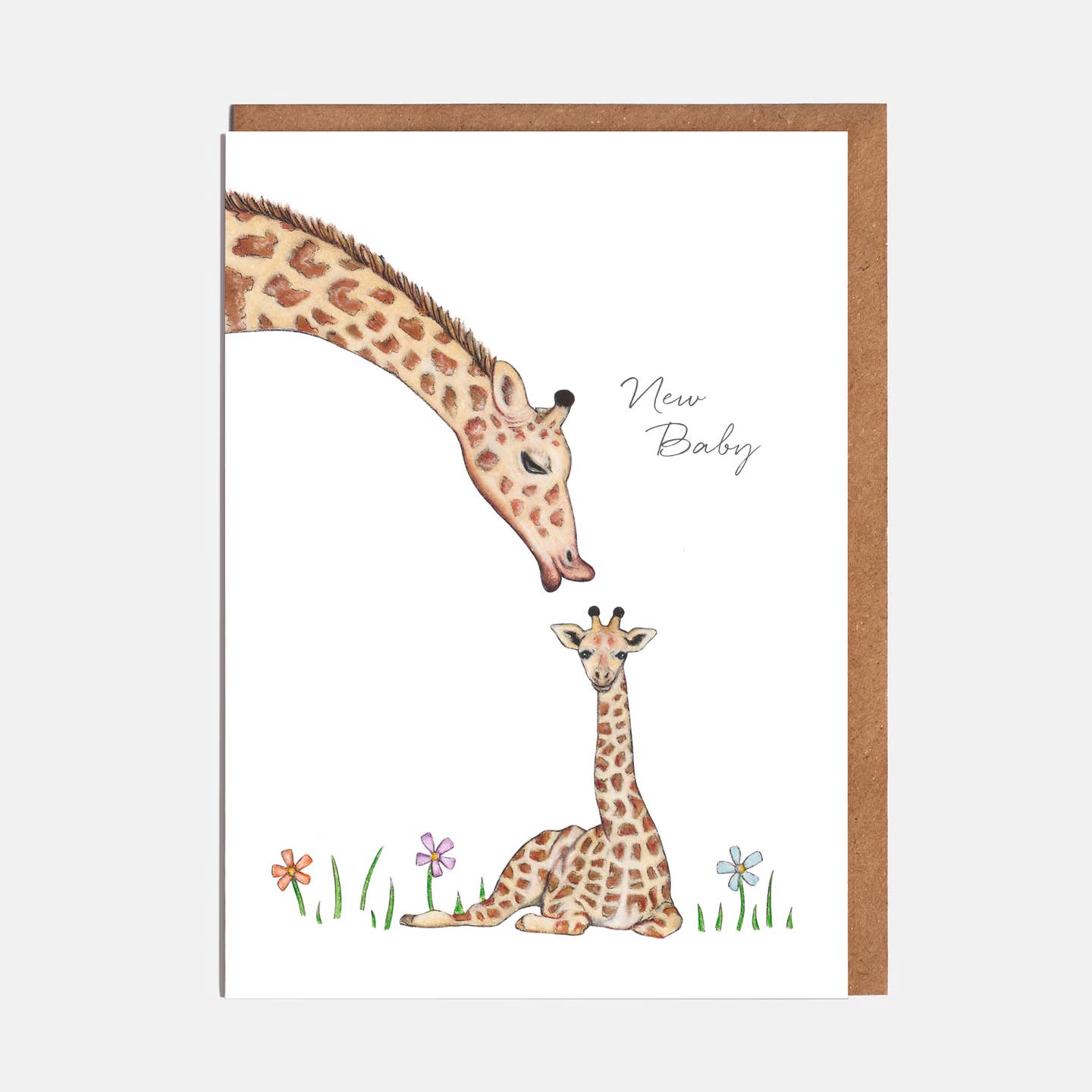 Giraffe New Baby Card - 'New Baby'