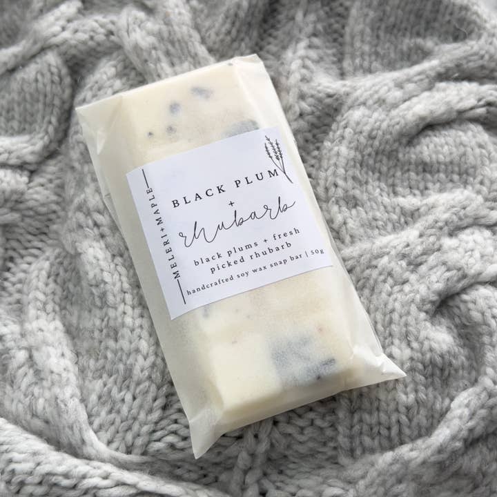 Black Plum & Rhubarb Scented Snap Bar Wax Melt