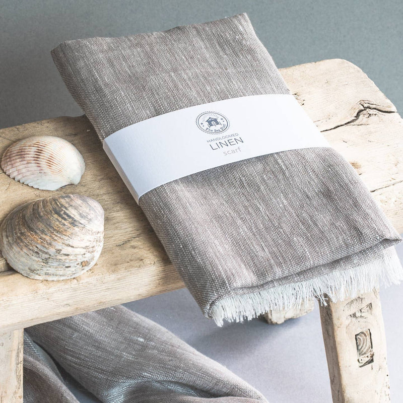 Hand Loomed Linen Scarf ~ in 4 fresh colourways