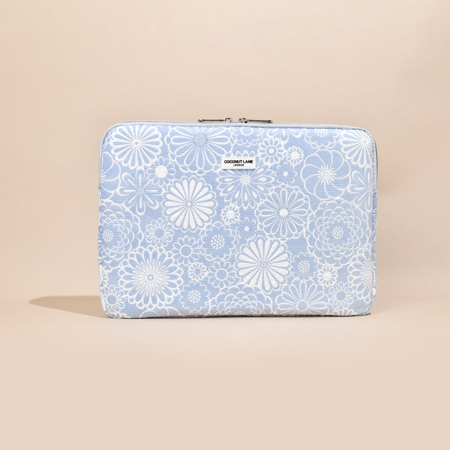 Baby Blue Flower Laptop Sleeve