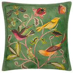 Holland Park Hedgerow Birds Cushion Cover ~ in Green