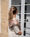 Fable Toile De Jouy Olive Green Square Scarf