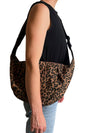 Brixton Cross Body Large Sling Bag - Brown Leopard Print