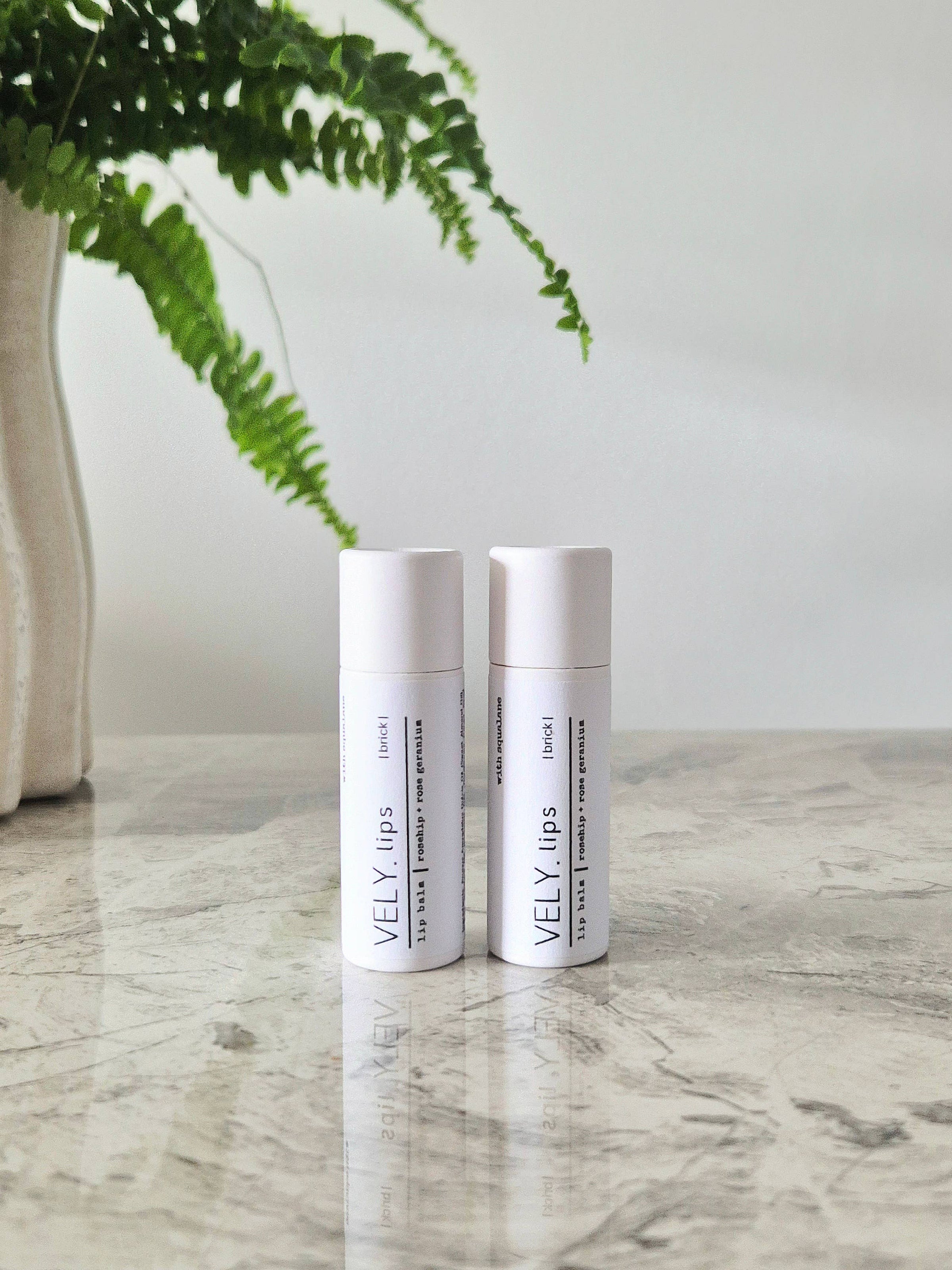 Natural Tinted Lip Balm "Brick" with Squalane
