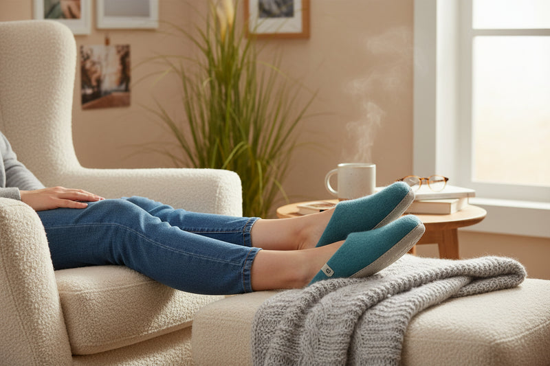 Egos Copenhagen Slippers in Sea Blue