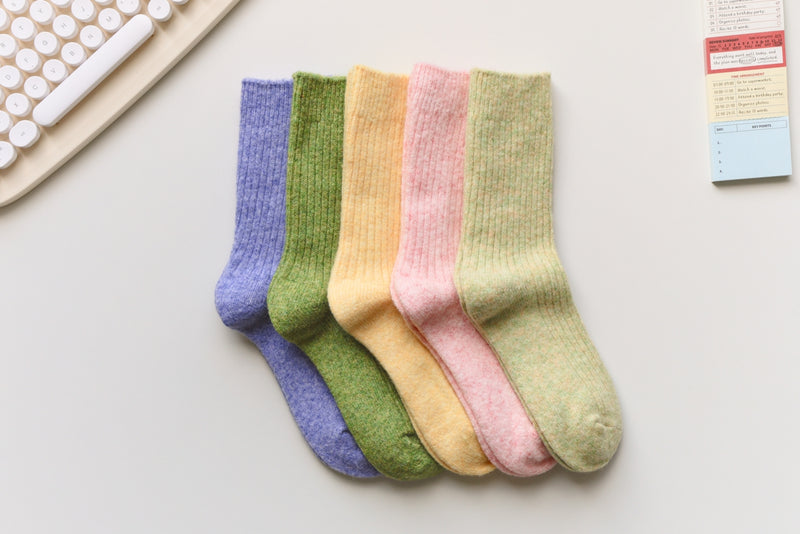 Warm Cashmere & Wool Blend Socks ~ in 4 cosy colours