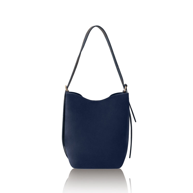 Italian Genuine Leather & Suede Bucket Shoulder Bag ~ in 3 Autumnal Colours