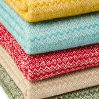 Fair Isle Pure New Wool Throw ~ Red