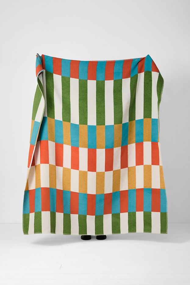 Ian Mankin - Building Blocks  Cotton Blend Throw – Festival - 40% OFF