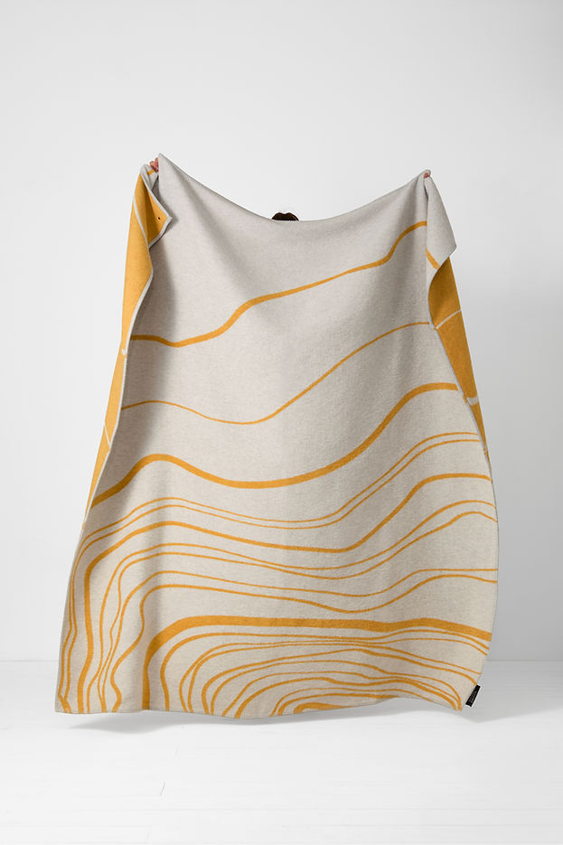 Summit Fever Large Recycled Cotton Blend Throw (Ochre)