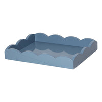Addison Ross - Blue Lacquered Scallop Ottoman Tray – Limited Edition