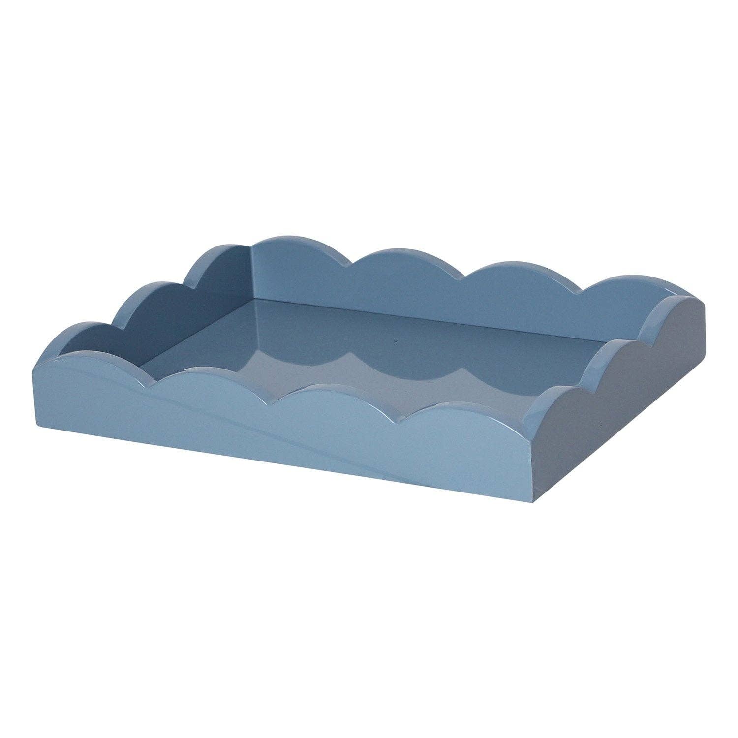 Addison Ross - Blue Lacquered Scallop Ottoman Tray – Limited Edition