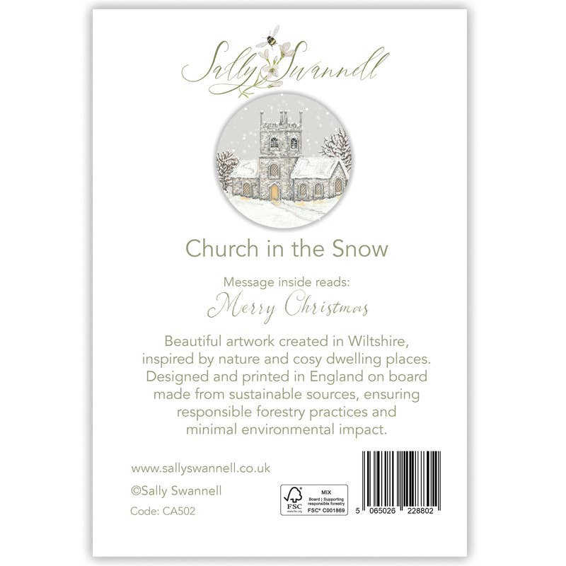 Church in the Snow | Christmas Card (A5 oversized single)