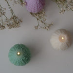 Easter Egg Candle with Ribbed Design ~ in green or cream