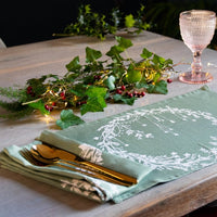 Christmas Pure Linen Napkins ~ Set of Two