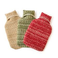 Fair Isle Pure New Wool Hot Water Bottle ~ in 3 seasonal accents